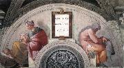 Michelangelo Buonarroti Hezekiah - Manasseh oil on canvas